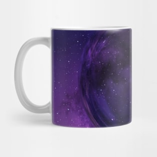 Purple Galaxy Planet Space Print Mug